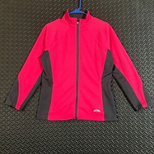 GoLite Women's Large Pink Softshell Jacket Full Zip Fleece Lined Outdoor‎ Hiking